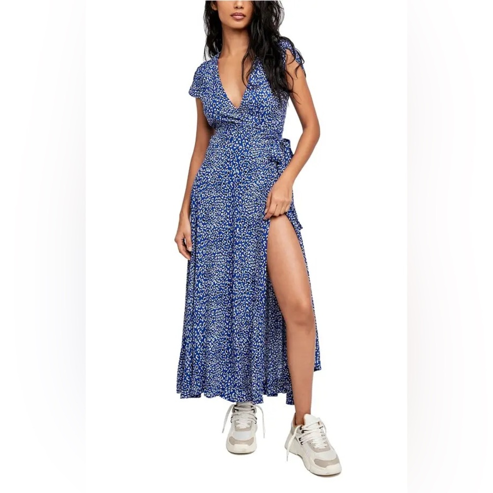 Free People Gorgeous Jess Wrap Maxi Dress - Midnight Combo
